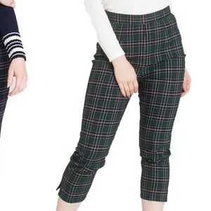 Hell Bunny Peebles Capri Pants in Green Plaid